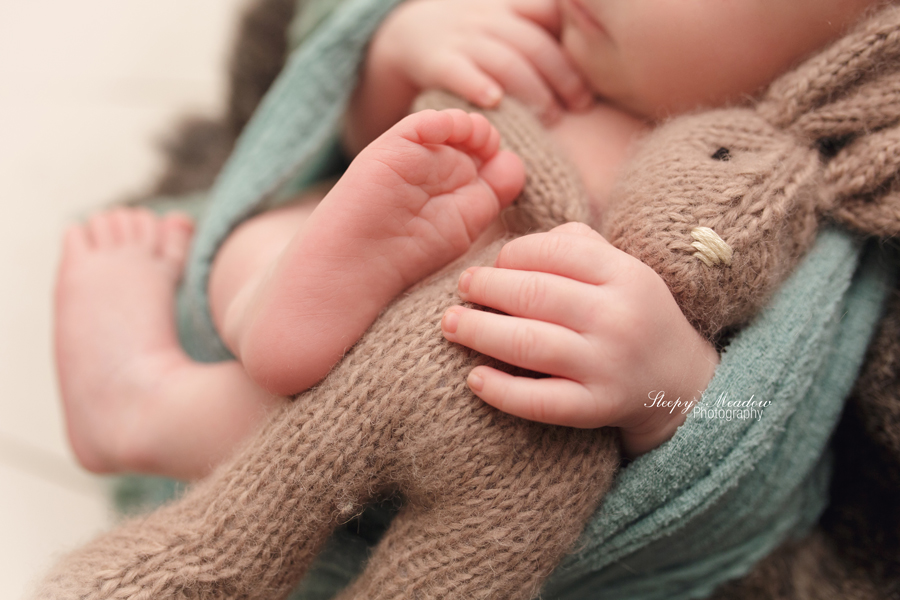 Cute details from baby boy's newborn session in Milwaukee | Sleepy Meadow Photography