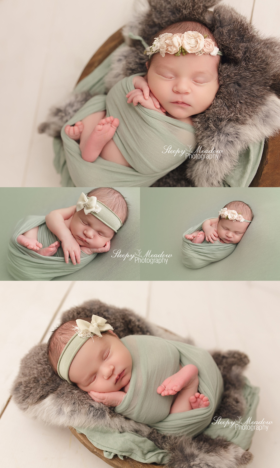 newborn girl in bowl photographed by Sleepy Meadow Photography Milwaukee's Best Newborn Photographer