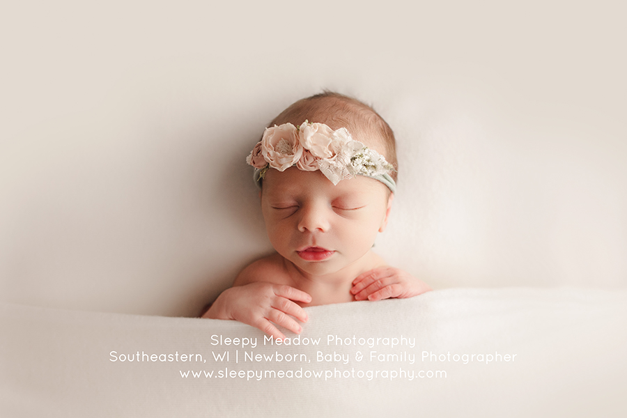 Beautiful baby girl wearing headband | Family Photographer