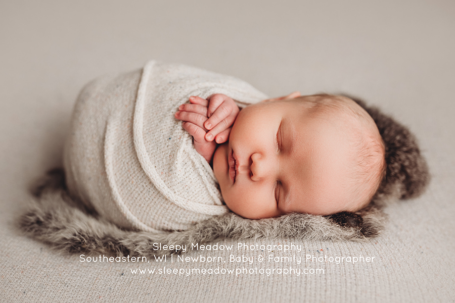 sleepy baby poses | Racine Baby Photographer