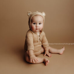 Teddy bear theme baby pictures for 8 month old boy.